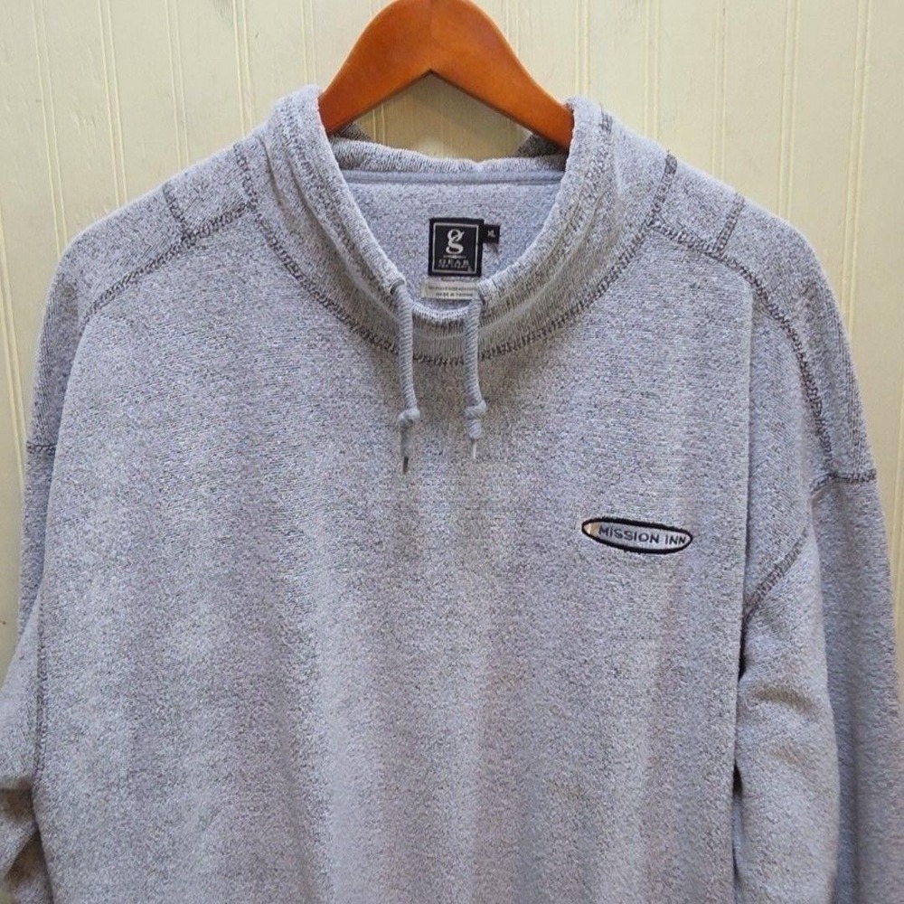 Gear For Sports Sweatshirt Mens XL Gray Fleece Mock Neck Pullover Mission Inn